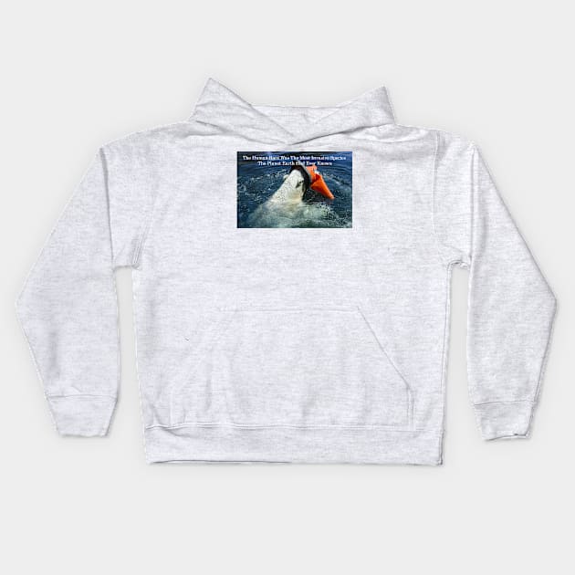 Polar Bear Affected By Climate Change Kids Hoodie by MVdirector